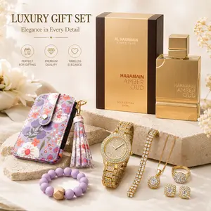 Luxury Gift Set for Women, Perfume Jewelry Watch & Card Holder Set, Perfect Mother’s Day Gift, Mom Birthday Gift, Bestie Birthday Gift, Anniversary Gift for Her, Elegant Gift Ideas for Wife Girlfriend Mom Best Friend