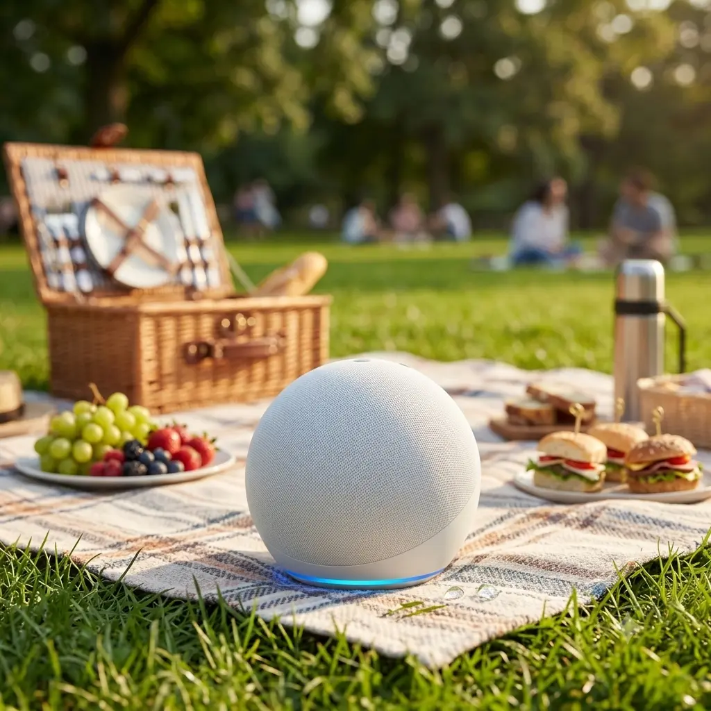 Small Portable Bluetooth Speaker - Compact Waterproof RGB LED Light Rechargeable USB-C Wireless Speaker for Mobile Outdoor & Home Use