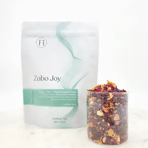 Zobo Joy Hibiscus Herbal Tea – Natural Caffeine-Free Drink for Refreshment & Hydration | Antioxidant-Rich Tart & Fruity Blend | Loose Leaf Tea (48g / 2oz, 26-29 Servings)