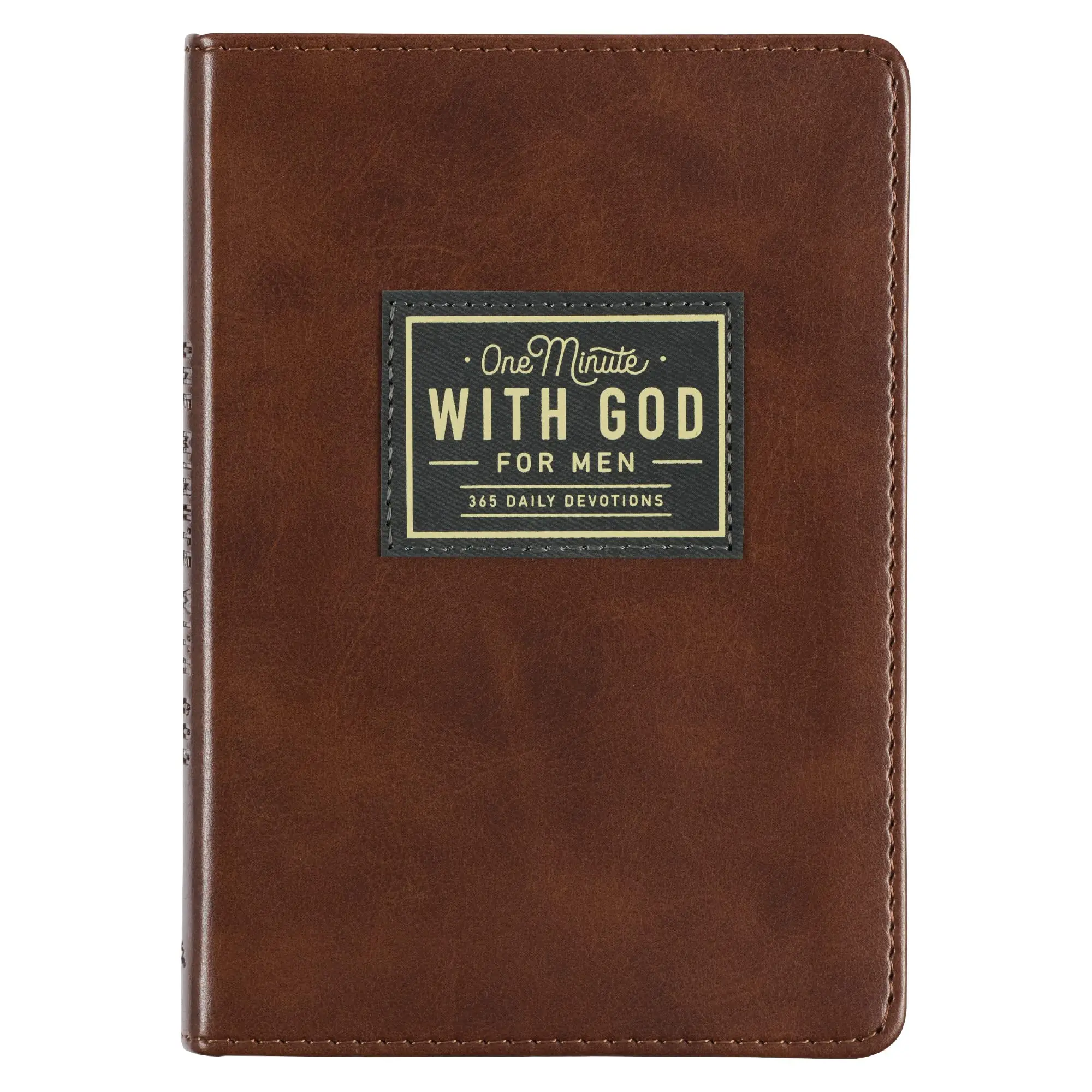 One Minute with God for Men 365 Devotions, Brown Faux Leather Flexcover -- Christian Art Gifts - Leather