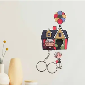 Wall-mounted Key Holder Prevent Loss Keychain Hanger Couple Key Chain Pendant Gift Decorative Shelves Hanging Decoration