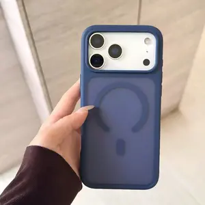 Luxury Minimalist Business Frosted Transparent Tactile Phone Silicone Clear Case For iPhone 12 13 14 15 16 17 Pro Max 14 15 16 PLUS 17AIR 16E Matte Magsafe Wireless Charging cover