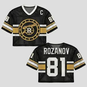 Hollander Rozanov Mesh Crop Top Football Jersey, Rozanov 81 Heated Rivalry Mesh Crop Jersey