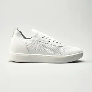 Made Plus Skiff2 White Out Sneaker Athletic Casual Non-marking Rubber Durable Tread Upcycled from 6 Plastic Water Bottles