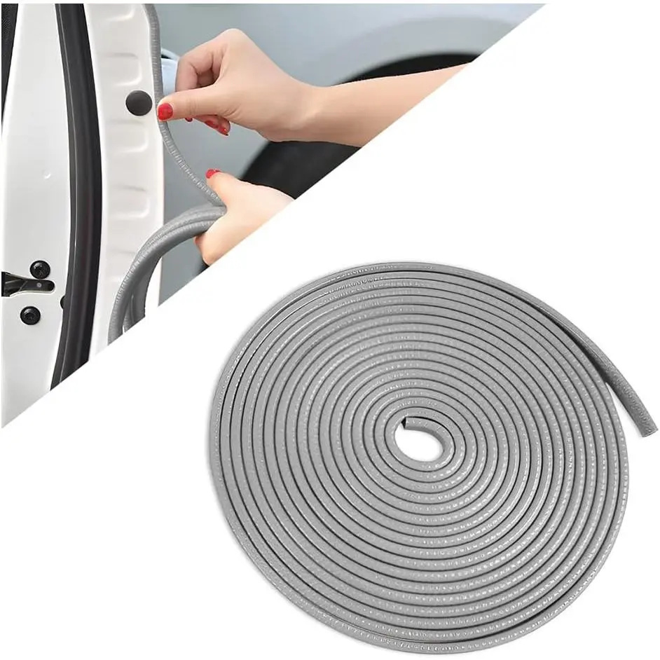 Door Edge Guards, 32Ft Universal Rubber Seal Protector U Shape Edge Trim, Gray