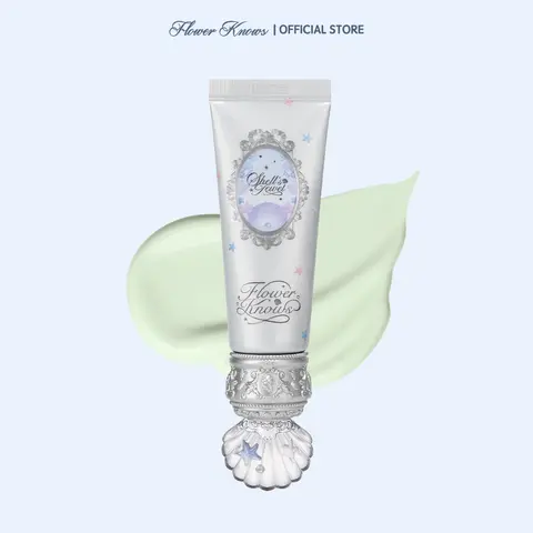 Flower Knows Shell's Jewel Collection Color Correcting Primer, Moisturizer, Color Corrector, Sensitive Skin-Friendly, All Skin Types, Hydrating, Glycerin-Infused, Fragranced, Boosts Makeup Coverage, Beauty Products, #sohochic, Ideal for Christmas gift, Bl