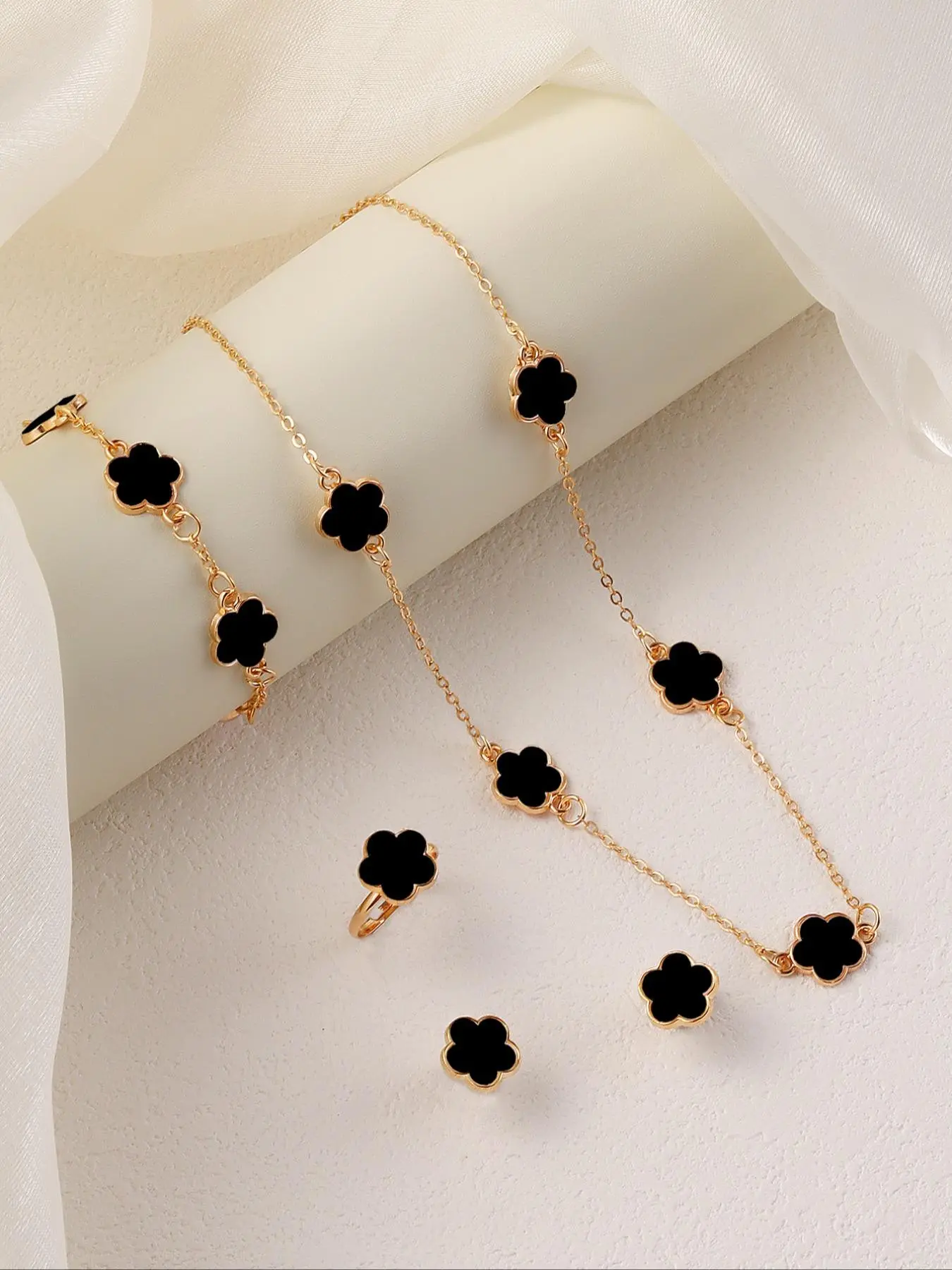 Mother's Day Gift, Flower Design Matching Jewelry Set, Earrings, Fashion Jewelry for Party, Trendy All-match & Exquisite Jewelry for Birthday Gift
