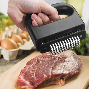 2 PCS Meat Tenderizer with 48 Ultra Sharp Stainless Steel Needle Blades, Heavy Duty Kitchen Tool for Tenderizing Beef, Turkey, Chicken, Pork, Fish, Dishwasher Safe & Ergonomic Handle