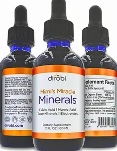 Mimi's Miracle Minerals Fulvic Acid Humic Acid - Trace Mineral Supplement, 70 Ionic Minerals - Organic Plant Derived Liquid (2 oz Refill, 60 Day Supply)