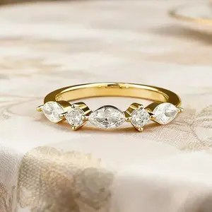 【#ZA32】(Abigail)Lab Made Gemstone Fashion jewelry Ring