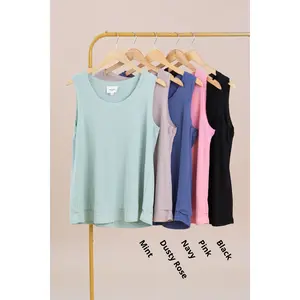 Knit Baby Ribbed Tank Top With Hem Detail