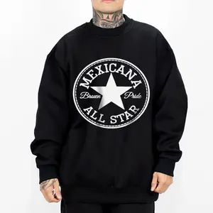 Mexicana Brown Pride Mexican Clothes, Chicano Clothing, Oversized Graphic Tee Medium Heavy Sweatshirt Hoodie for Men & Women