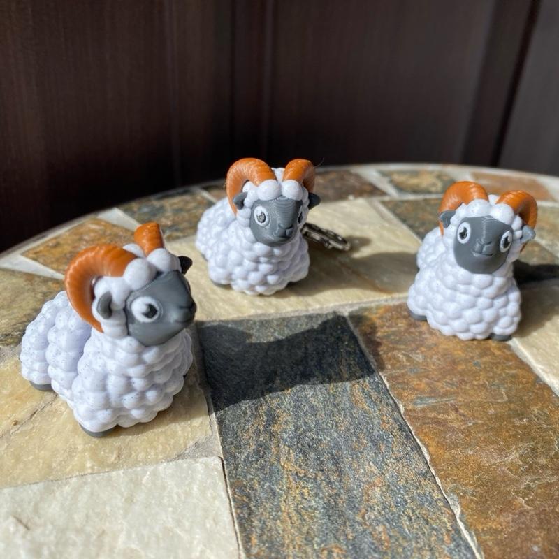 Ram Fidget Toys and Keychains - Assorted Designs with Keyring Attachment