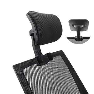 Office Chair Headrest Attachment Universal, Head Support Cushion for Any Desk Chair, Elastic Sponge Head Pillow for Ergonomic Executive Chair, Adjustable Height & Angle Upholstered, Chair Not Included  Breathable Mesh Comfortable Durable Backrest