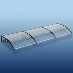 Garvee Upgraded UV, Rain & Snow Protection Polycarbonate Door Awning Canopy – Durable Plastic Steel Bracket – Ideal Outdoor Window & Entrance Shelter for Porch & Front Door – Outdoor Canopy