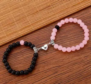 {Bracelet} Fashionable Love Magnetic Buckle Bracelet - Personalized Simple Style Love Couple Bracelet