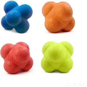 Reaction Balls 4 Pack, 2.2-2.8 Inch - Hand-Eye Coordination Trainer, Reflex & Agility  Equipment for Baseball, Handball,  & Fitness for Outdoor Fun, (only for 12+ Adults)