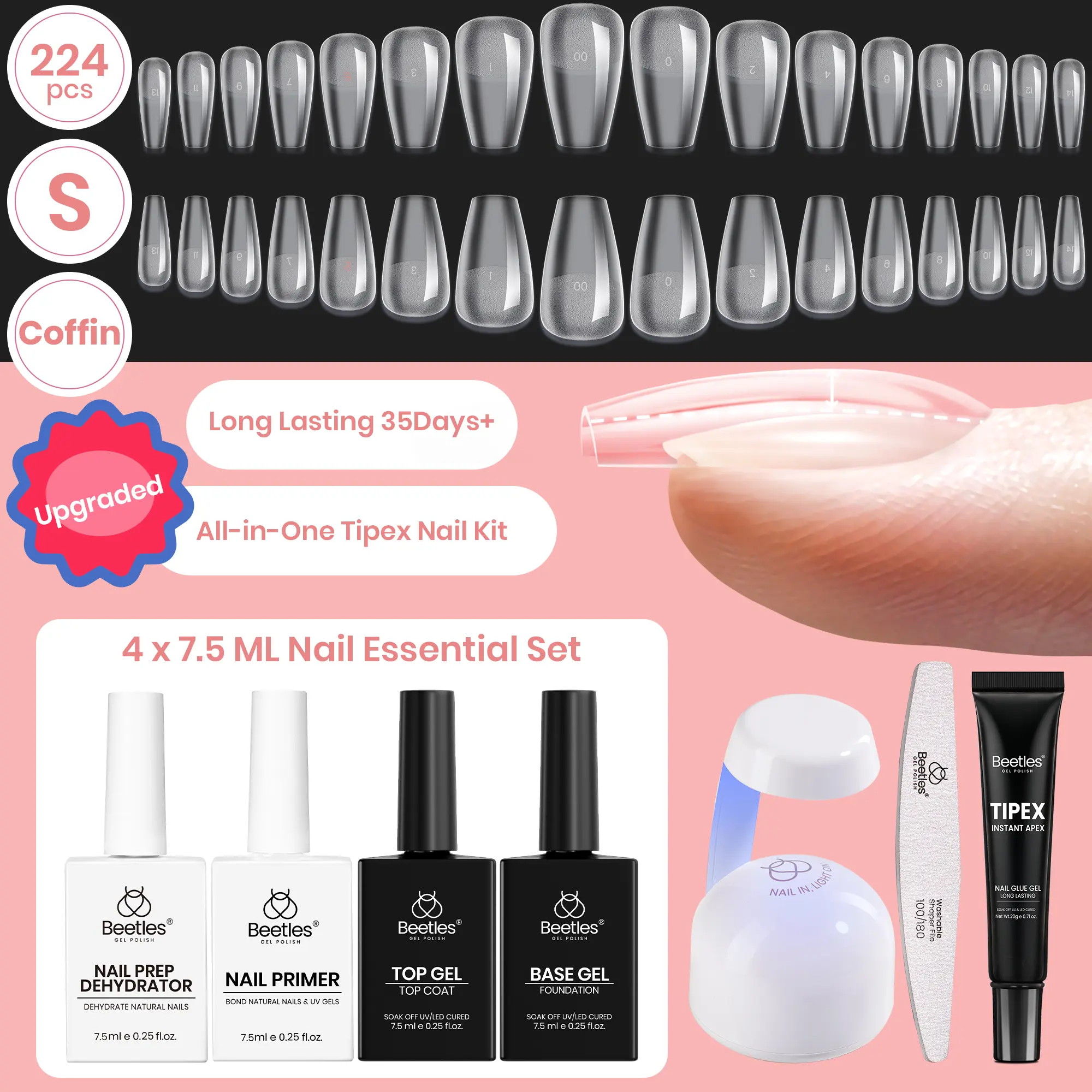 Short Coffin 【Kit】16 Sizes-224 Pcs