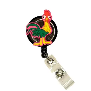 Rooster Badge Reel ID Holder Badge Clip Funny Nurse Doctor CNA Retractable 25 inch Extension Yazzle Dazzle