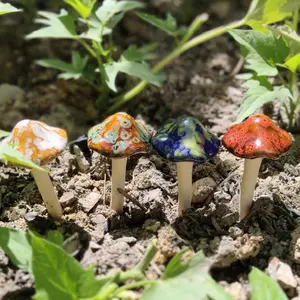 Ceramic Crafts Small Mushroom Flowerpot Garden Decoration