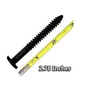 Window Shutters Panel Pegs Screws Spikes 3 inch 32 Pack Black Fasteners Exterior Vinyl Shutter Hardware