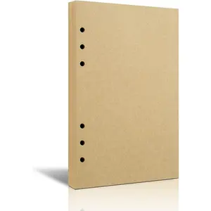 A5 Blank  Refillable Paper, Retro A5 Binder Refills Paper for 6-Ring Binders Planner Traveller Journal Notebook Dairy, Blank Filler Paper, 80 Sheets 160 Pages, Blank