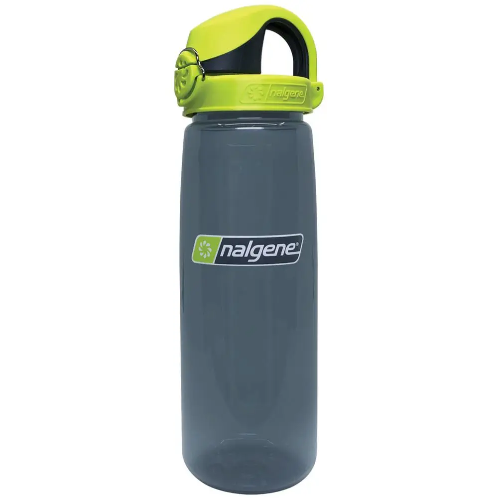 Nalgene OTF Sustain Leakproof Reusable Plastic Tumbler Water Bottle (342746) - Charcoal Body, Lime Cap, for Everyday Kitchen Drinkware