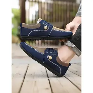 Men's business style solid-color slippers, daily wearing casual comfort and breathable flat shoes, party fashion shoes, daily clothing decorationGift