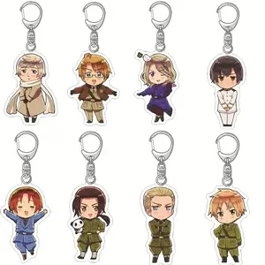 Anime Hetalia Axis Powers Keychain - APH Figures Acrylic Uniform Key Chain, Cute, Durable, And Perfect For Bags, Keys, Or Gifts. Great For Daily Use Or As Thoughtful Little Gifts For Your Friends And Yourself.