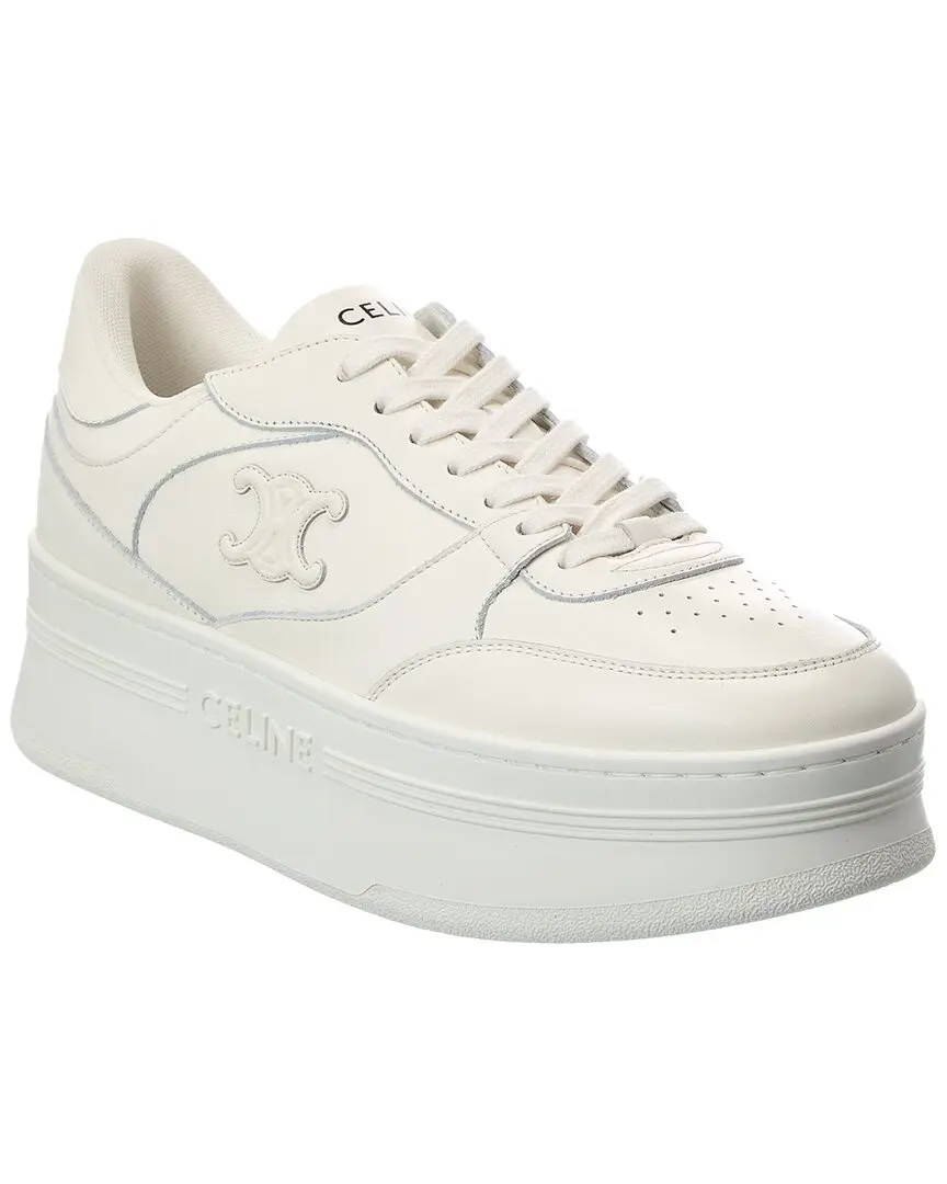 CELINE Triomphe Leather Wedge Sneaker