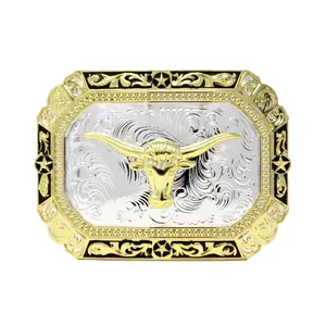 Bandoleros Rectangle Longhorn Buckle