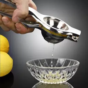 Stainless Steel Fruit Squeezer, Portable Camping Tool, Manual Press Design, Easy Cleaning, Suitable for Oranges and Small Fruits