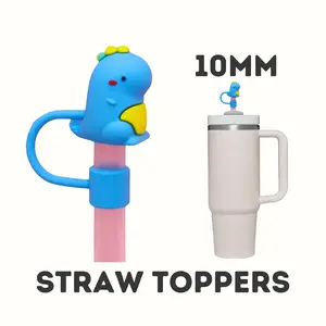 Straw Topper, Straw cover, Dinosaur Straw Topper, 10mm Straw Topper