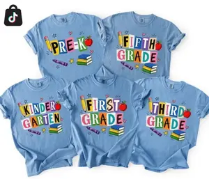 Men's Casual Short-Sleeve Button T-Shirt - Comfort Colors Elementary Teacher Grade Top, Back to School Classroom Clothes, Team Teacher V3