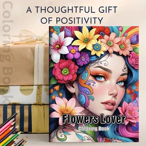 A colorful flower lover, Vibrant Floral Themes coloring book, adult creative coloring book, unique cover and exquisite pictures, a wonderful gift for family and friends at birthday parties