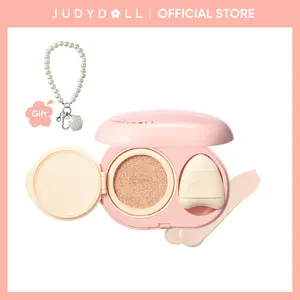 JUDYDOLL Highlighting Concealer Cushion, Air Cushion, Concealer, Pearl Accessories, Highlight Brightening, Lifting, Hydrating, Long-Lasting, Lightweight & Skin-Fit, Pearl Skin, Soft Light, Portable, Makeup Touch-Up, Beginner, Makeup, Valentines, Newyear