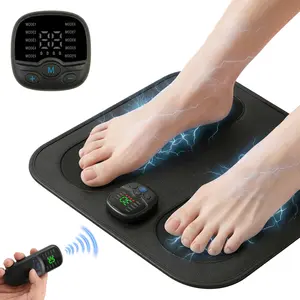 Electronic Muscle Stimulator EMS Foot Massager, Electronic Stimulation & Powered Muscle Massage for Foot Pain Relief, Improve Blood Circulation for Home Use