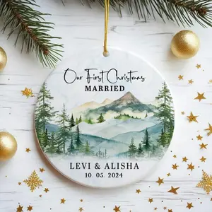 Married Ornament, Wedding Gift, Our First Christmas as Mr and Mrs Gift, Wedding Couples Ornament, First Married Christmas, Newlywed Gift