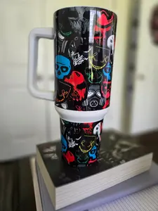 Stainless Steel 40 oz Tumbler with Handle - Book Boyfriends - Elegant Drinkware for Everyday Use - Bottle
