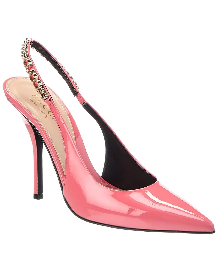 Gucci Signoria Patent Slingback Pump Gucci Signoria Patent Slingback Pump