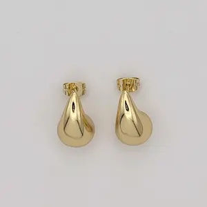 Beautiful TearDrops Earrings 14k color 18mm Long 10 mm wideLaminated Gold Fashion Jewelry for Women Versatile Stylish Accessory