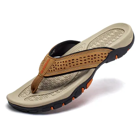 HOBIBEAR Men's Slip-On Sports Slide Sandals - Soft Bottom, Waterproof, Arch Support, Non-Slip, Breathable, Quick Wear Athletic Footwear for Outdoor Use, Holiday Gifts