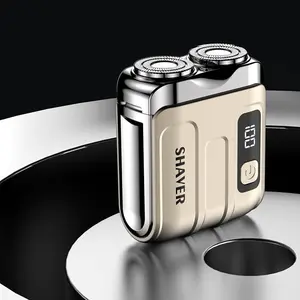 Men's Electric Shaver Dual Blades USB Rechargeable Lightweight Beard Trimmer Digital Display Compact Design Ideal Gift Personal Care Appliances