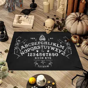 Halloween Door Mat, Ghost Game Door Mat, Spirit Board, Holiday Gift, Halloween Decoration, Front Porch Display Carpet, Perfect for Halloween Party Decorations