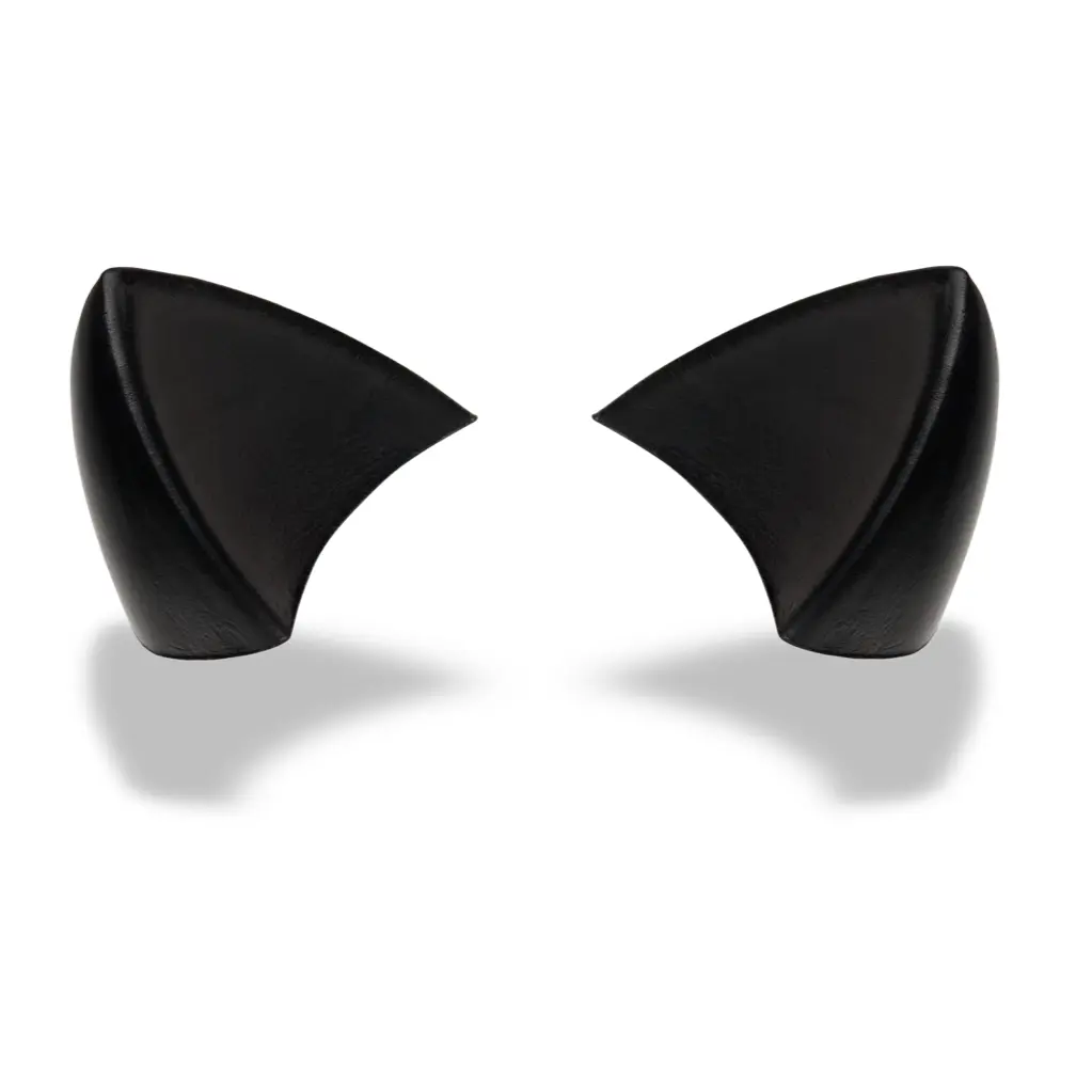 Helmet Flair Softeez Black Cat Ears for Helmet | Made in USA | Foam Kitty Ear Helmet Accessory for Bike Helmet, Ski Helmet & Airsoft Helmet | Peel & Stick | Pair (Helmet Not Included)