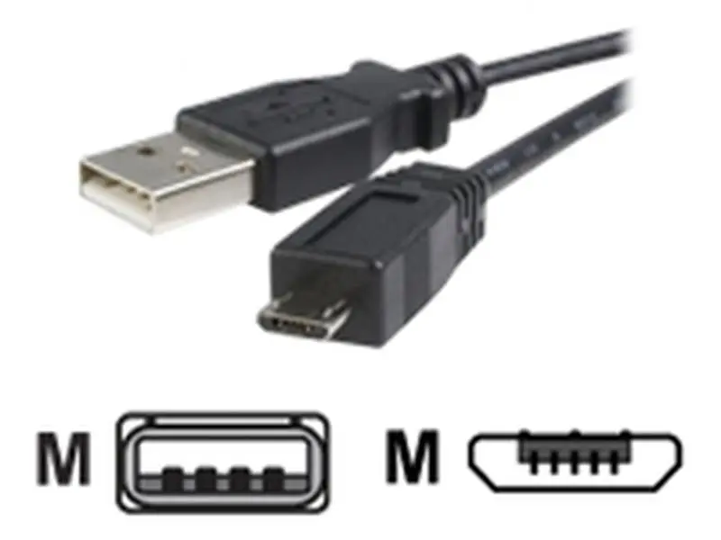 Startech UUSBHAUB1 1Ft Micro USB A-to-Micro B Cable - Reliable Connection, Data Sync, File Transfers for Computers, Mobile Devices