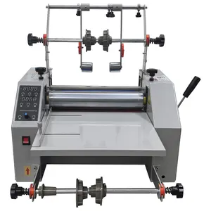 YOKOMA 330MM 13'' 110V Steel Roller Laminating Machine, Laminator with Perforation & Cutting Knife for Office Workshop Lamination