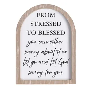 360 Stand Arch Shape Photo Frame, 11x15 in Stressed-to-White Framed Wall Decor, Glass Front, Included Hanger for Wall Display