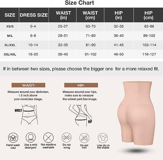 FeelinGirl High-Waisted Mid-Thigh Short  Shaperwear Tummy High Waisted  Tummy Control Panties Seamless Shapewear Comfort Fitted Garment