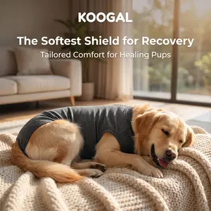Koogal Pet Post-Surgery Recovery Suit, Adjustable Spay Neuter Coat, Breathable Dog Vest, Fits 2-104 Lbs, Sizes L-5xl, Dogs & Cats